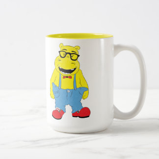 Flusspferd-Tasse Zweifarbige Tasse