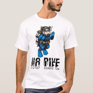 Flusspferd-Taucher unter Wasser Schnorcheln T-Shirt