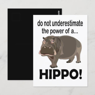 Flusspferd Tier Lustiges Nilpferd  Postkarte