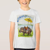 Flusspferd Tri-Blend Shirt (Vorderseite)