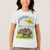 Flusspferd Tri-Blend Shirt (Vorderseite)