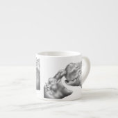 Flusspferd u. Kalb Espressotasse (Vorderseite Rechts)