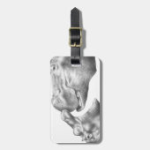 Flusspferd-u. Kalb-Gepäckanhänger Gepäckanhänger (Vorderseite vertikal)