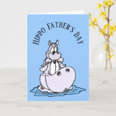 Flusspferd-Vatertags-Wortspiel-Karte Karte (Gelbe Blume)