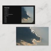 Flusspferd-Wolken-Visitenkarte Visitenkarte (Vorne/Hinten)