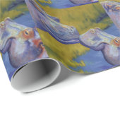 Flusspferde der Kuss Geschenkpapier (Rolleneckpunkt)