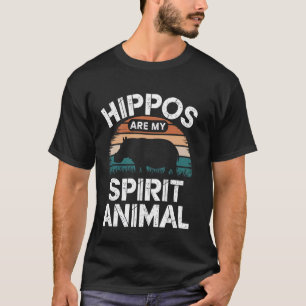 Flusspferde sind mein Seelentier Hippopotamus-Fan T-Shirt