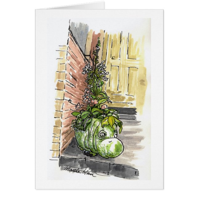 Flusspferdflowerpot-Karten (Vorne)