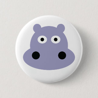 Flusspferdkopf Button