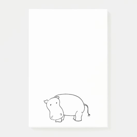 Flusspferdpost-itanmerkungen Post-it Klebezettel (Vorderseite)