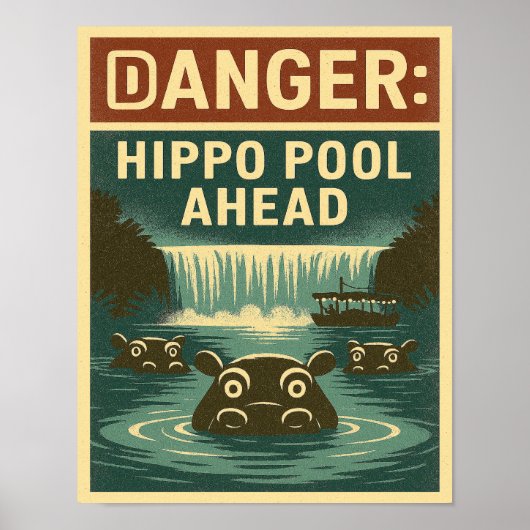 Flusspferdposter Themenpark Poster (Vorne)