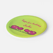 Flusspferdspaß Pappteller (Schrägansicht)