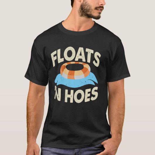 Flussschwimmer und Hoes Float River Tubing Tour T-Shirt (Vorderseite)