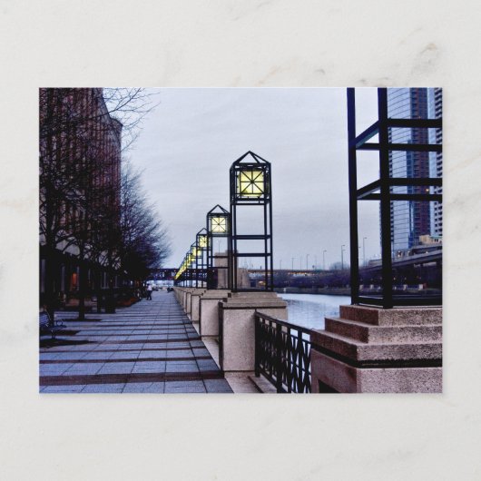 Flussspazierweg Chicago Postkarte (Vorderseite)