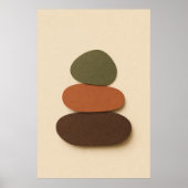 Flusssteine Gouache Boho Kunstposter Poster (Vorne)