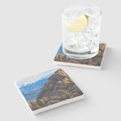 Flusssteine und Berge Steinuntersetzer (Seitenansicht)