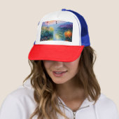 Flussszene mit Heißluftballons Truckerkappe (Beispiel)