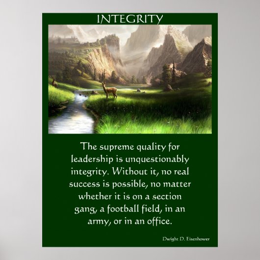 Flusstal majestätische Bergwelt INTEGRITY Poster (Vorne)