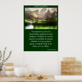 Flusstal majestätische Bergwelt INTEGRITY Poster (Küche)