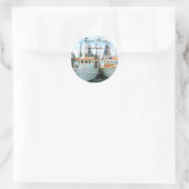 Flussticker 3 runder aufkleber (Tasche)