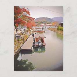 Flussufer Kyoto Postkarte