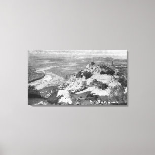 Flussufer, Luftaufnahme CAs Mt. Rubidoux Leinwanddruck