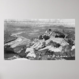 Flussufer, Luftaufnahme CAs Mt. Rubidoux Poster