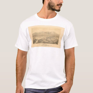 Flussufer, panoramische Karte 1877 (1404C) CA T-Shirt