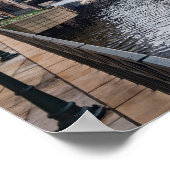 Flussufer und Architektur im Zentrum von Milwaukee Poster (Ecke)