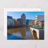 Flussufer von Kilbourn Straße in Milwaukee Postkarte (Vorne/Hinten)