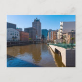 Flussufer von Kilbourn Straße in Milwaukee Postkarte (Vorderseite)