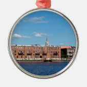 Flussufer Wilmingtons NC Silbernes Ornament (Vorne)