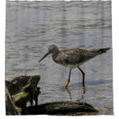 Flussuferläufer Duschvorhang (Vorderseite)