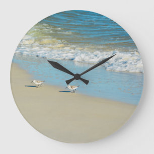 Flussuferläufer Große Wanduhr