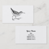 Flussuferläufer-Vogel-Kunst Visitenkarte (Vorne/Hinten)
