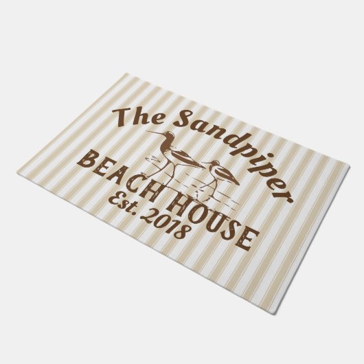 Flussuferläufer-Vogel-u. Fußmatte (Schrägansicht)