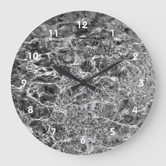 Flusswasser-Kräuselungen Große Wanduhr (Vorderseite)