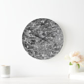 Flusswasser-Kräuselungen Große Wanduhr (Zuhause)