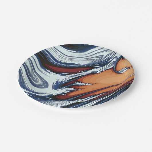 FLUSSWASSER PAPPTELLER (Schrägansicht)