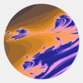 FLUSSWASSER RUNDER AUFKLEBER (Vorderseite)