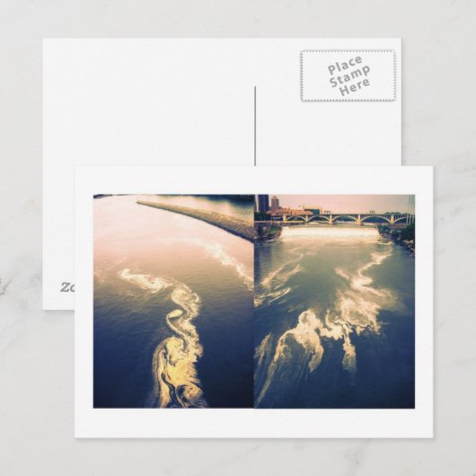 Flusswolken Postkarte (Vorne/Hinten)