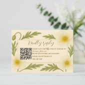 Flüster der Bloom QR Code RSVP-Karte RSVP Karte (Stehend Vorderseite)
