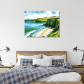 Flüster der Keltischen See Leinwanddruck (Insitu (Schlafzimmer))