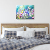 Flüster der Wildblume Symphony Canvas Print Leinwanddruck (Insitu (Schlafzimmer))