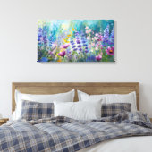 Flüster der Wildblume Symphony Canvas Print Leinwanddruck (Insitu (Schlafzimmer))
