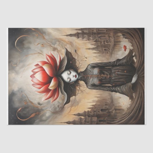 Flüster des Lotus - Decoupage - Seidenpapier (Vorderseite)