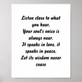 Flüster des Souls Inspiration Mini Gedicht Poster (Vorne)