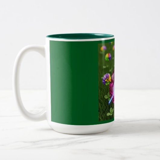 Flüsterfeder-Tasse Zweifarbige Tasse (Links)