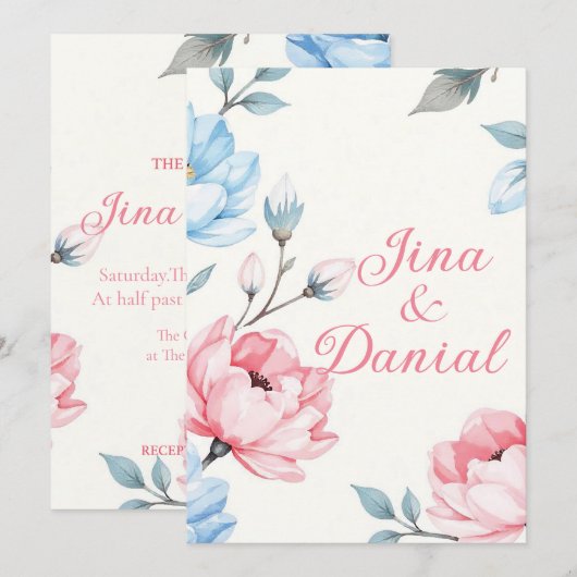 Flüstergarten V02 Einladung (Vorne/Hinten)