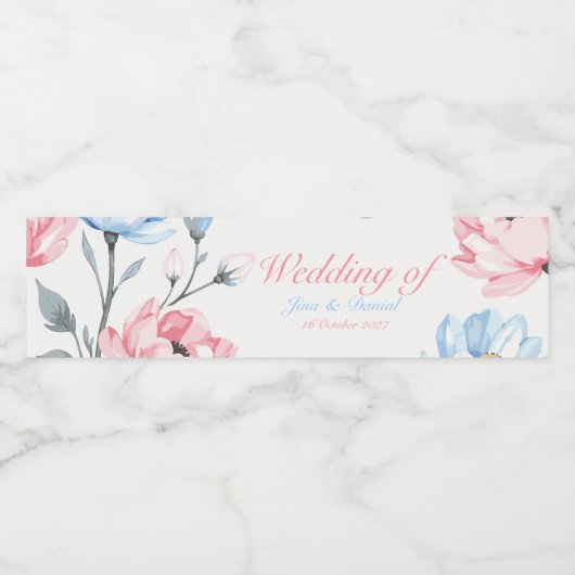 Flüstergarten Wasserflaschenetikett (Einzelnes Label)